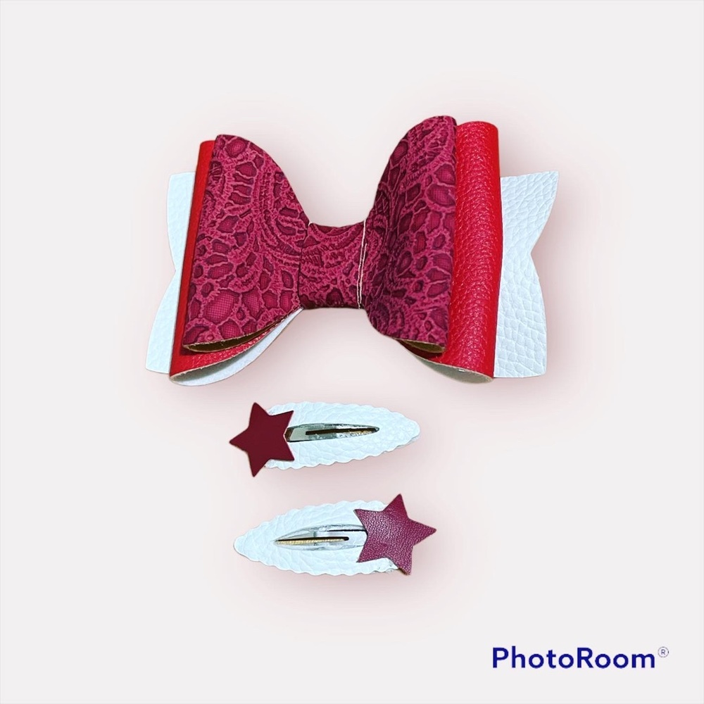 Hair bows and snap clip